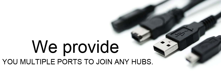 We provide you multiple ports to join any hubs